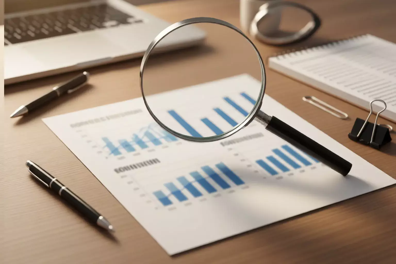 Cuaderno con registro de apuestas y bolígrafo sobre escritorio